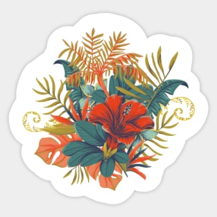 Tropical Flowers Sticker